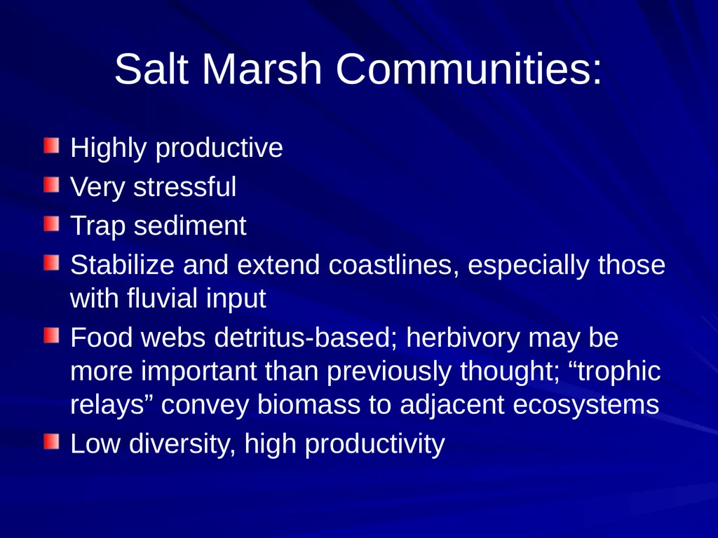 Coastal Ecosystems: Salt Marshes and Mangroves - slide 11 of 22