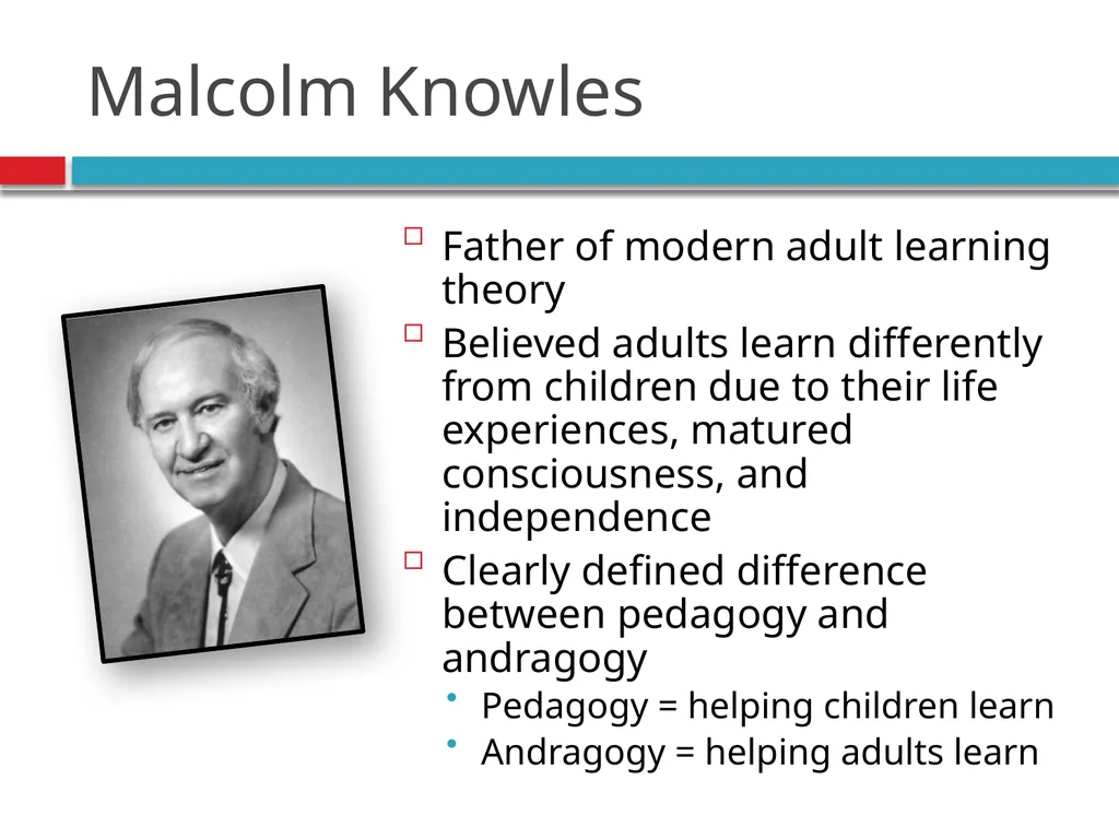 Pedagogy, Andragogy, and online course design - slide 21 of 32