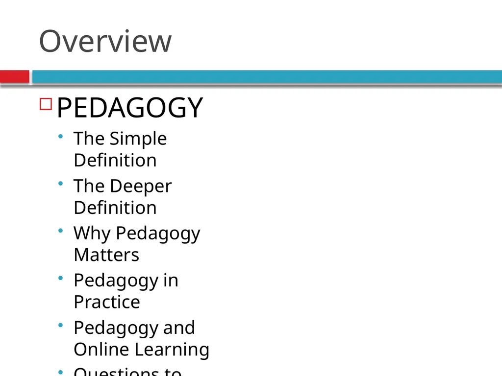 Pedagogy, Andragogy, and online course design - slide 2 of 32