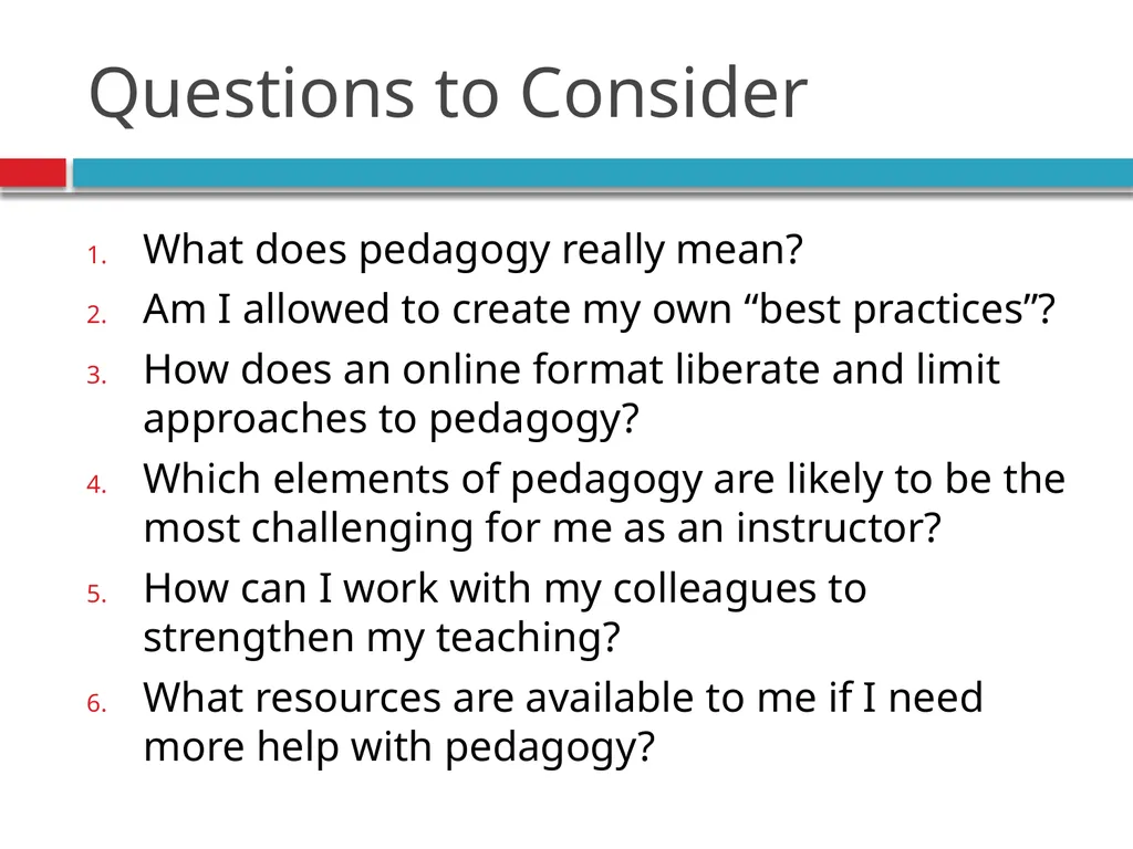 Pedagogy, Andragogy, and online course design - slide 13 of 32