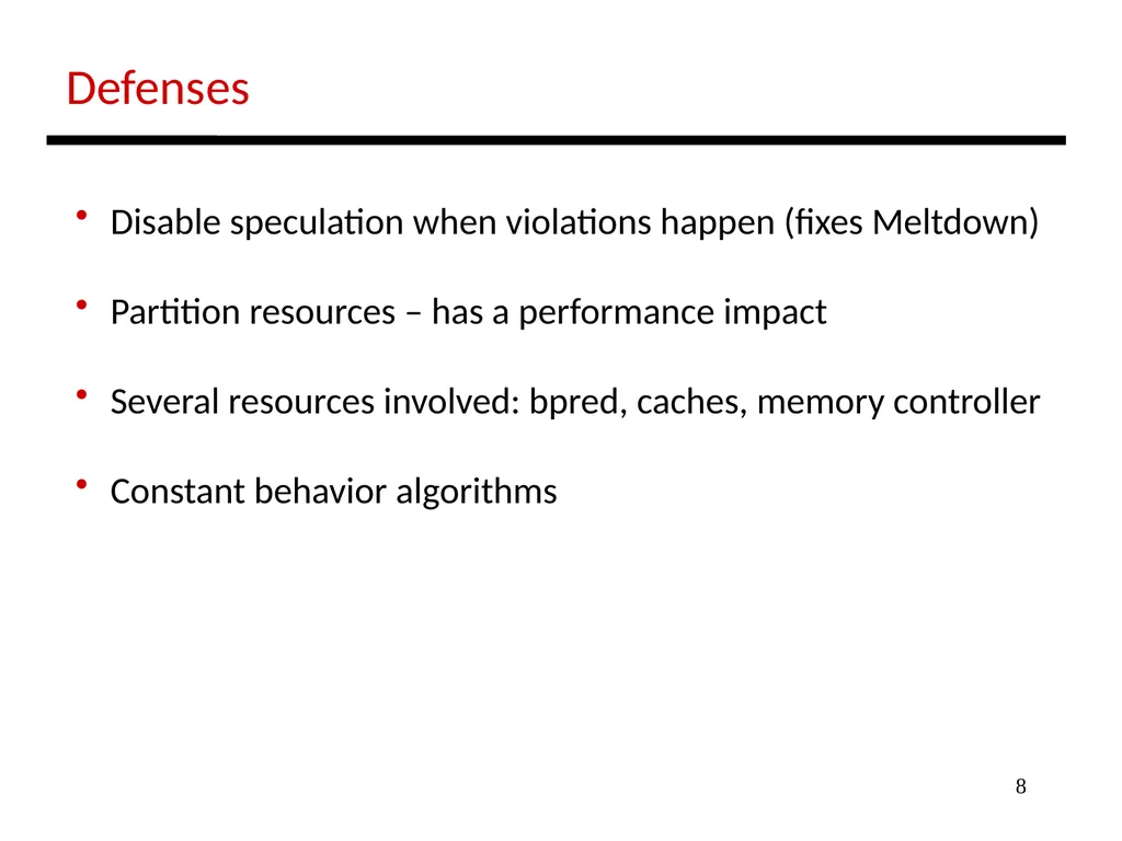 1 Lecture: Security Topics: Spectre and Meltdown - slide 8 of 11