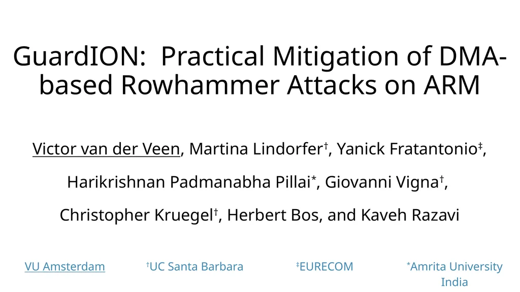 GuardION: Practical Mitigation of DMA-based