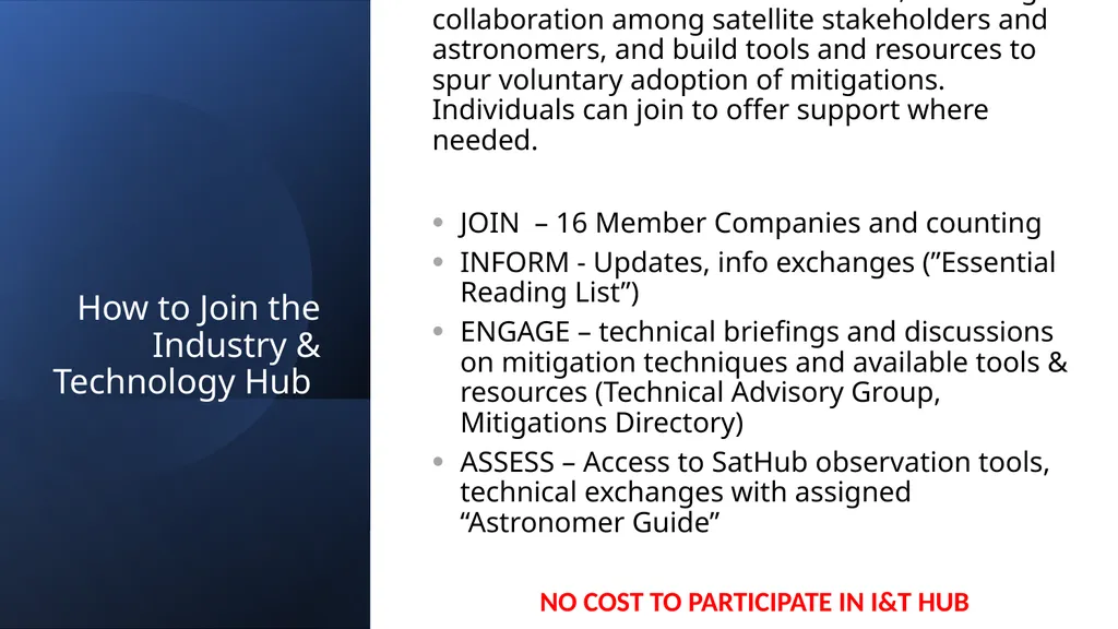 Industry & Technology Hub: Supporting Satellite - slide 8 of 9
