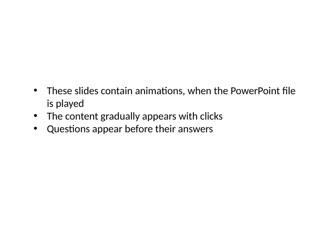 These slides contain animations, when the - slide 1 of 22