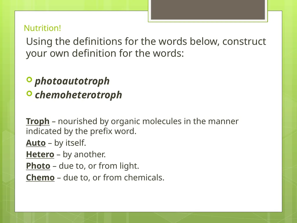 Photosynthesis Lesson 1 The interrelationship - slide 5 of 15