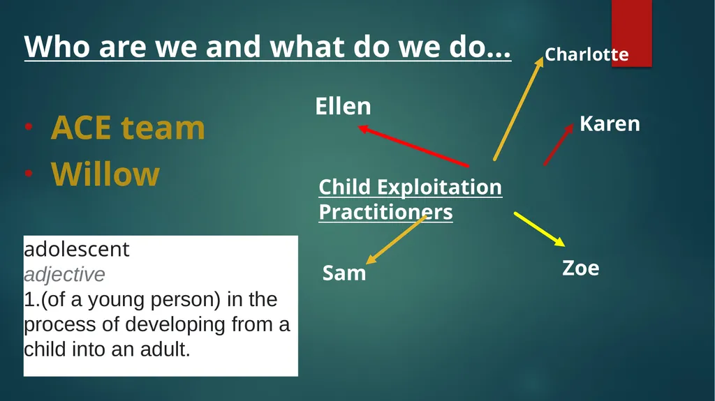 Willow Project- "Risk and Relationships" Who are - slide 2 of 12