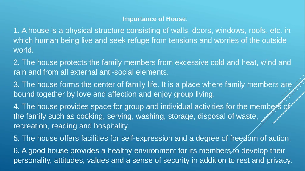 Topic Home management BA PART II HONS., 2nd PAPER - slide 3 of 16