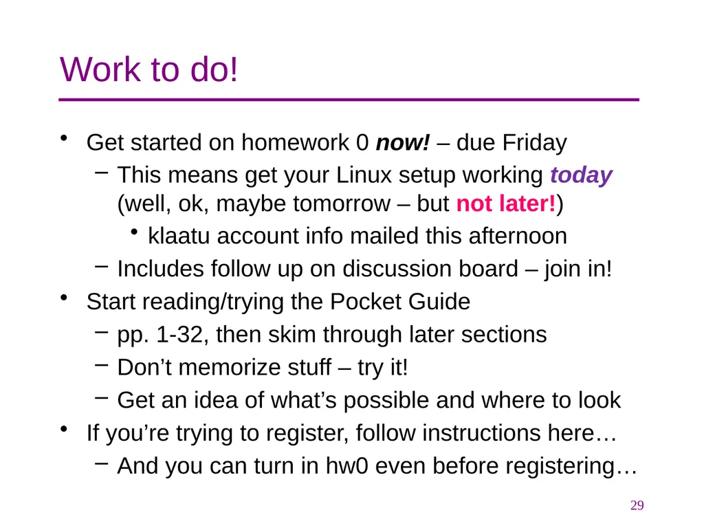 CSE 374 Programming Concepts & Tools Hal Perkins - slide 29 of 29