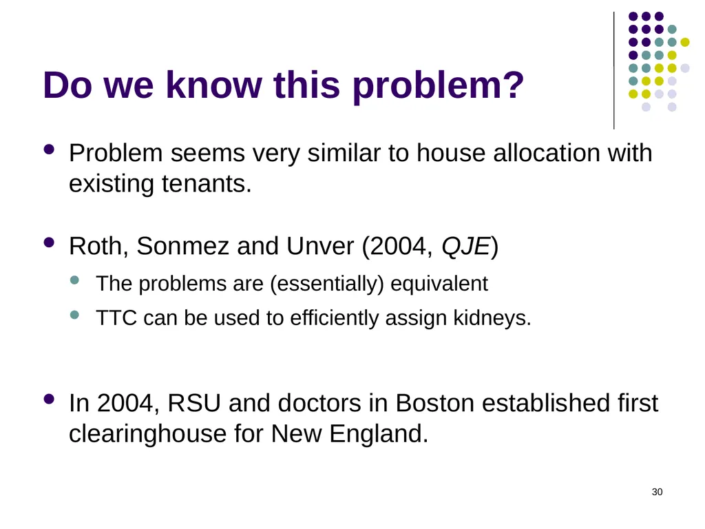 House Allocation and Kidney Exchange 1 House - slide 30 of 36