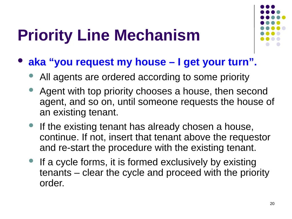 House Allocation and Kidney Exchange 1 House - slide 20 of 36