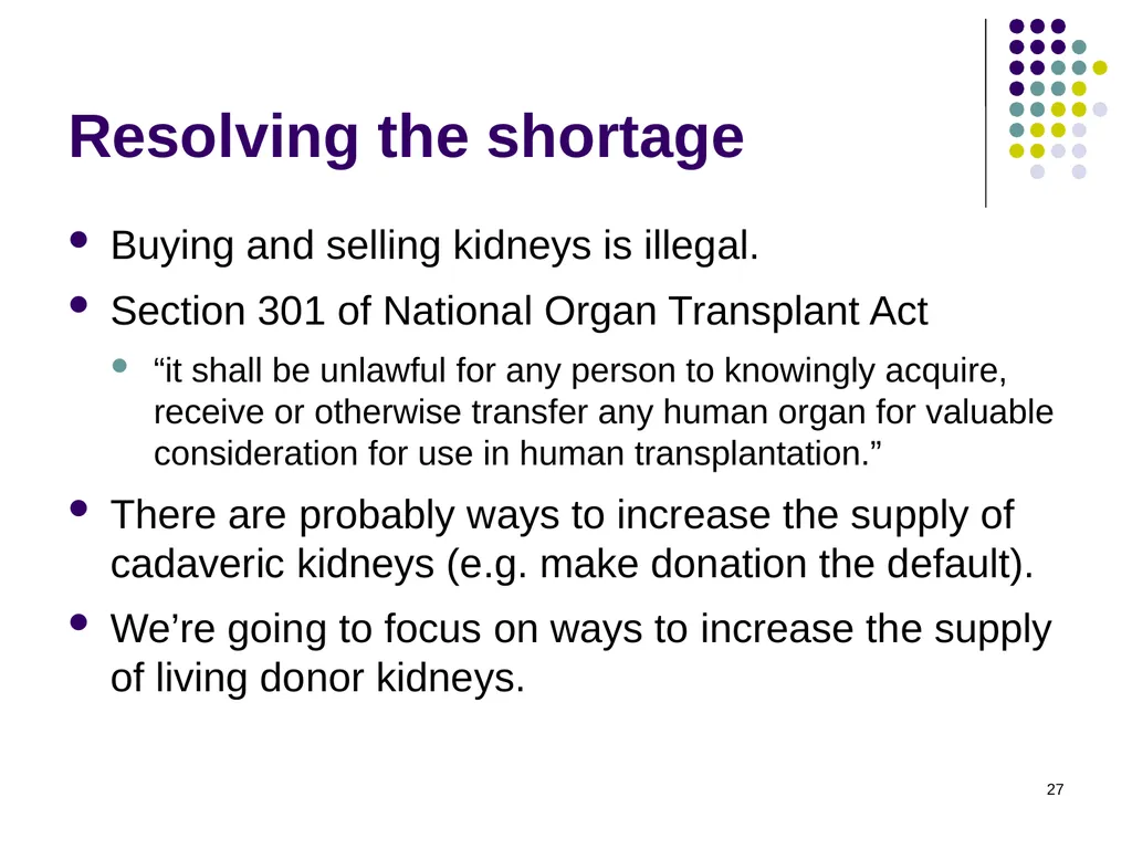 House Allocation and Kidney Exchange 1 House - slide 27 of 36