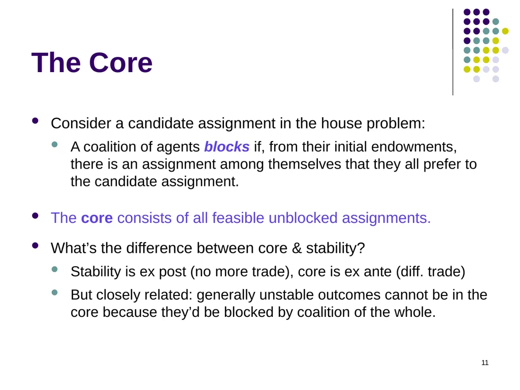 House Allocation and Kidney Exchange 1 House - slide 11 of 36