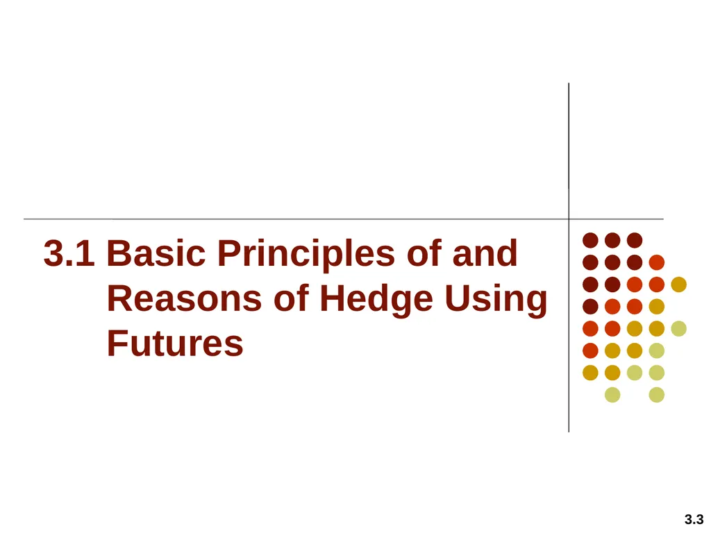Hedging Strategies Using Futures Chapter 3 3.1 - slide 3 of 42