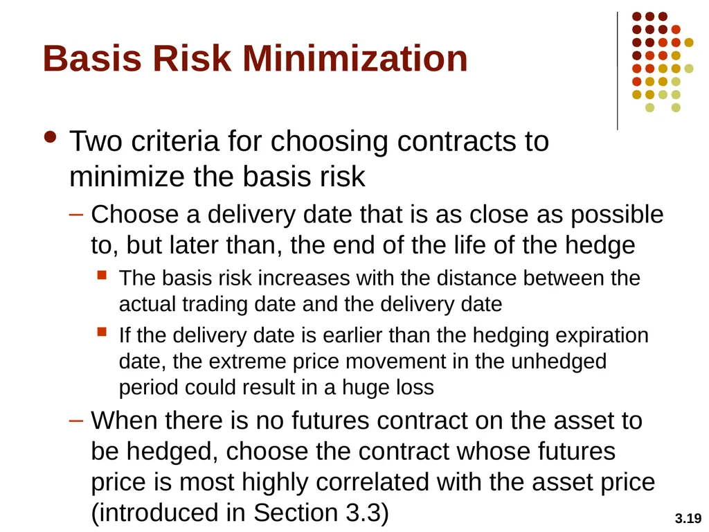Hedging Strategies Using Futures Chapter 3 3.1 - slide 19 of 42
