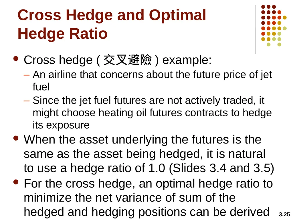 Hedging Strategies Using Futures Chapter 3 3.1 - slide 25 of 42