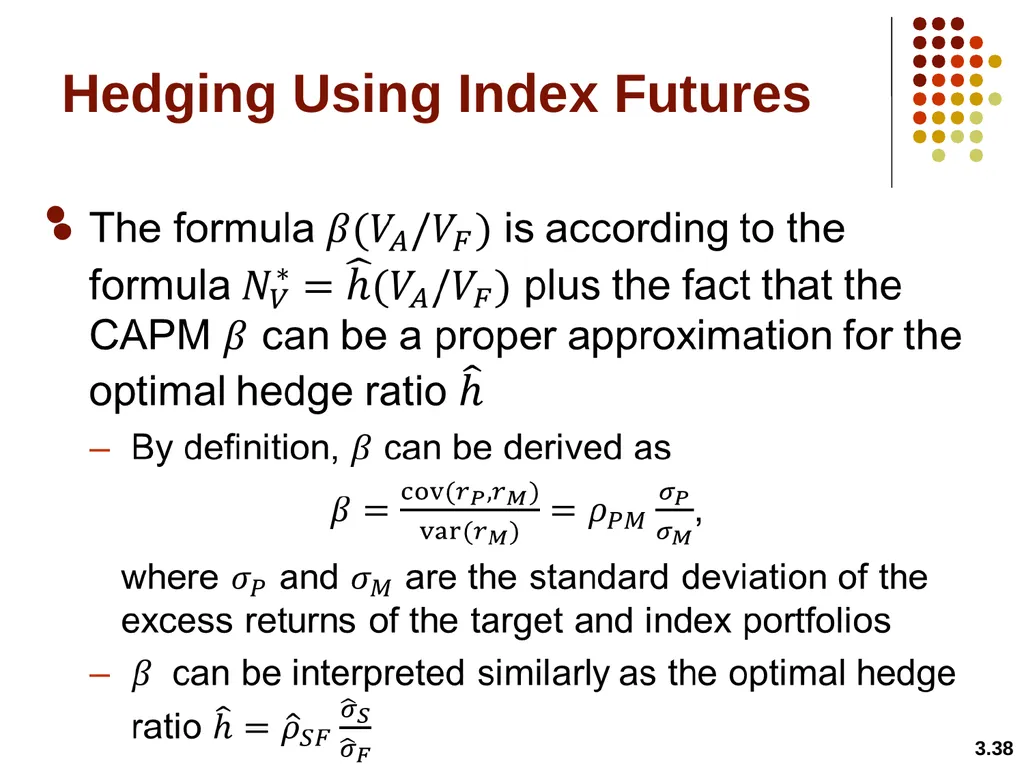 Hedging Strategies Using Futures Chapter 3 3.1 - slide 38 of 42