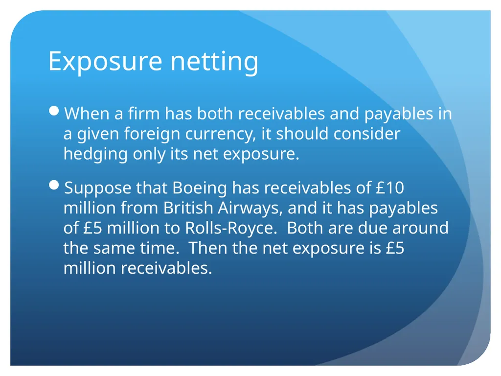 Transaction Exposure Sections Exposures Forwards - slide 20 of 22