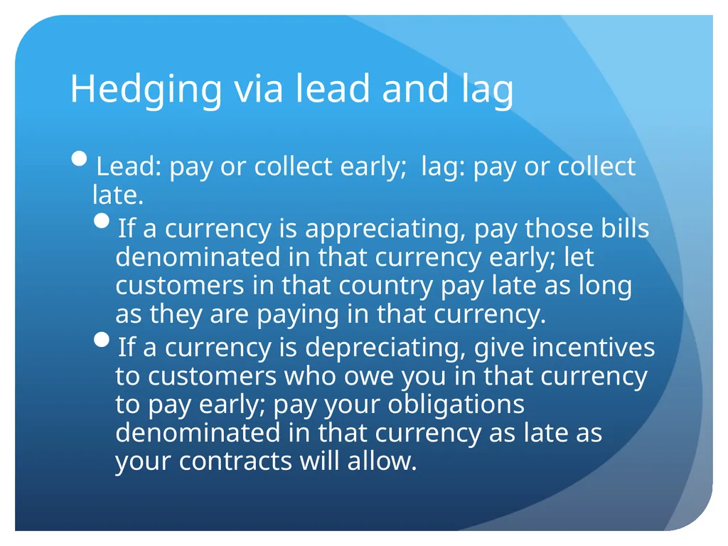 Transaction Exposure Sections Exposures Forwards - slide 19 of 22