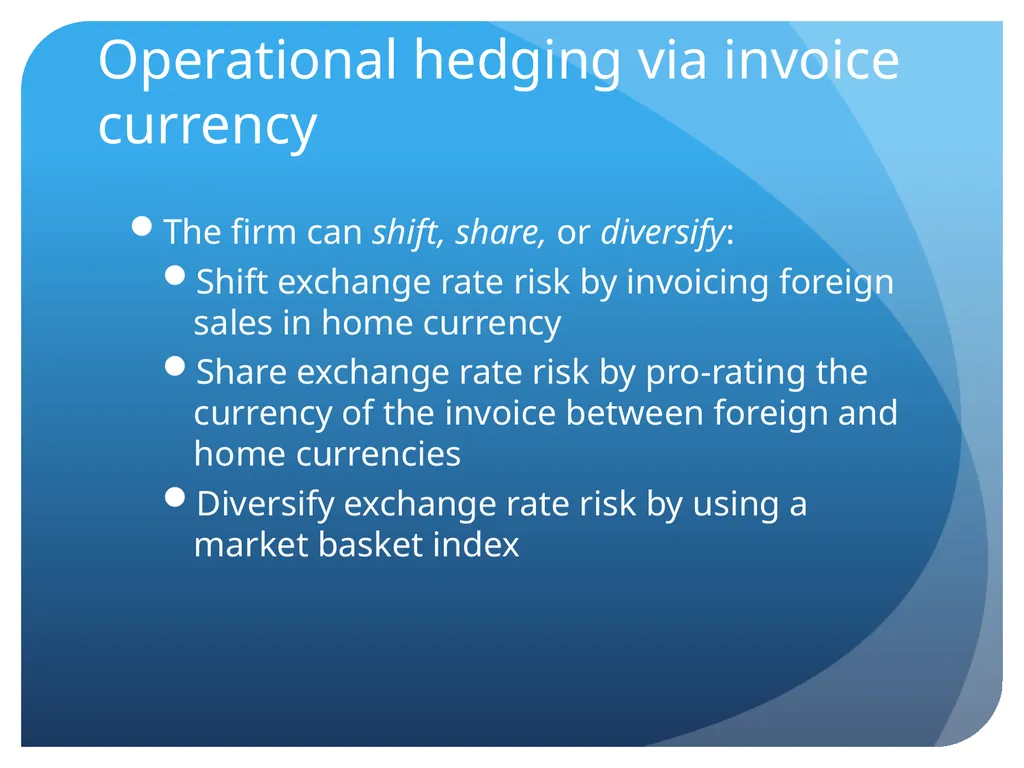 Transaction Exposure Sections Exposures Forwards - slide 18 of 22