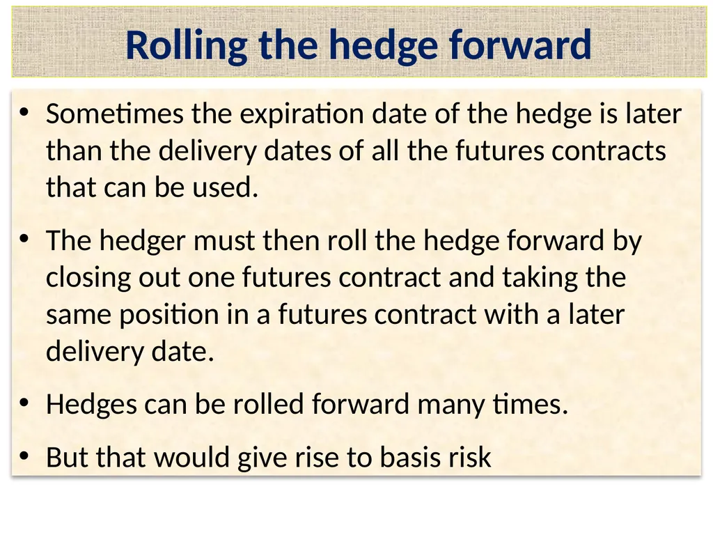 Lecture 2 – Derivative Market Futures Forwards - slide 29 of 40