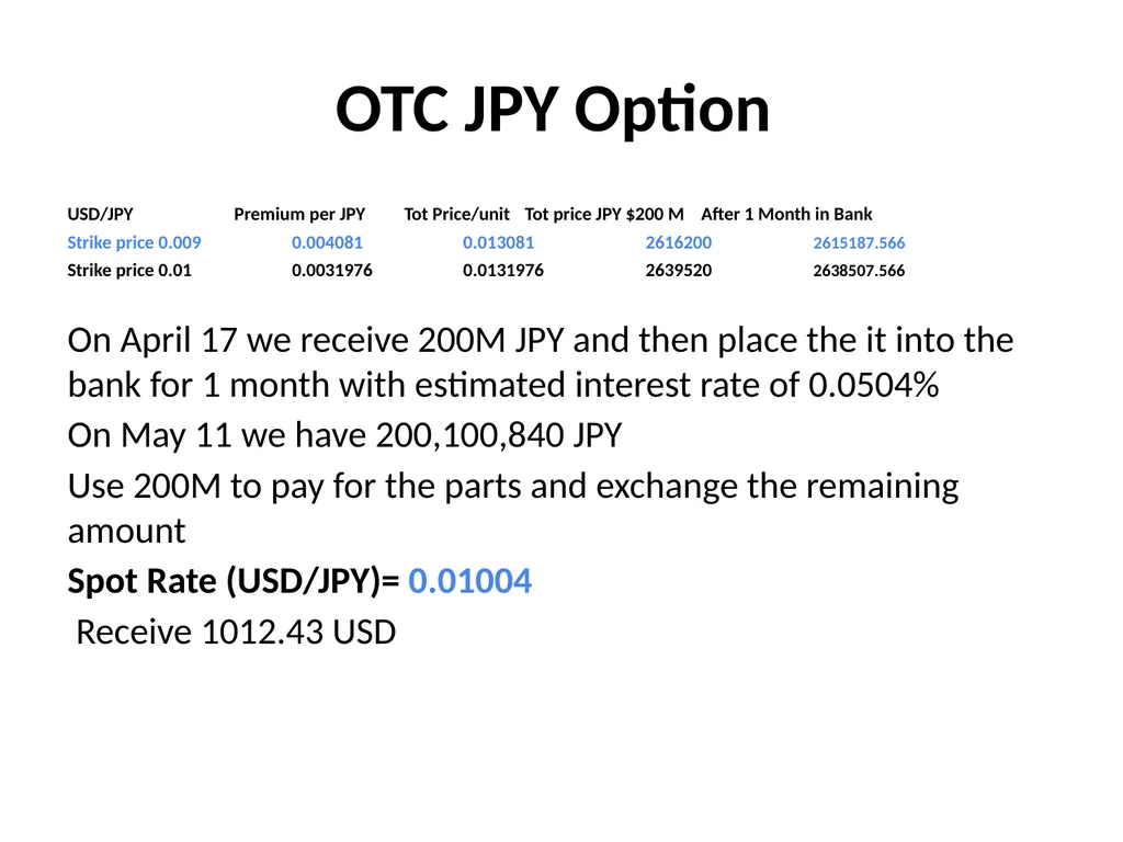 Hedging Transaction Exposure, Popescu, Hagi and - slide 14 of 16