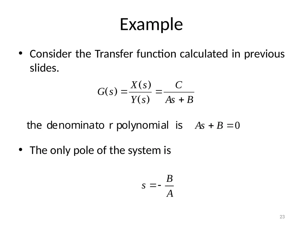 Control Systems (CS) Dr. Imtiaz Hussain Associate - slide 23 of 35