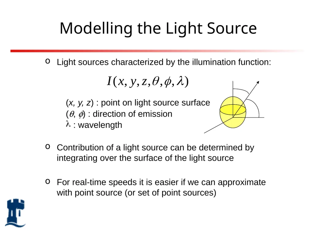 Lighting Rendering Light source Reflection models - slide 5 of 46