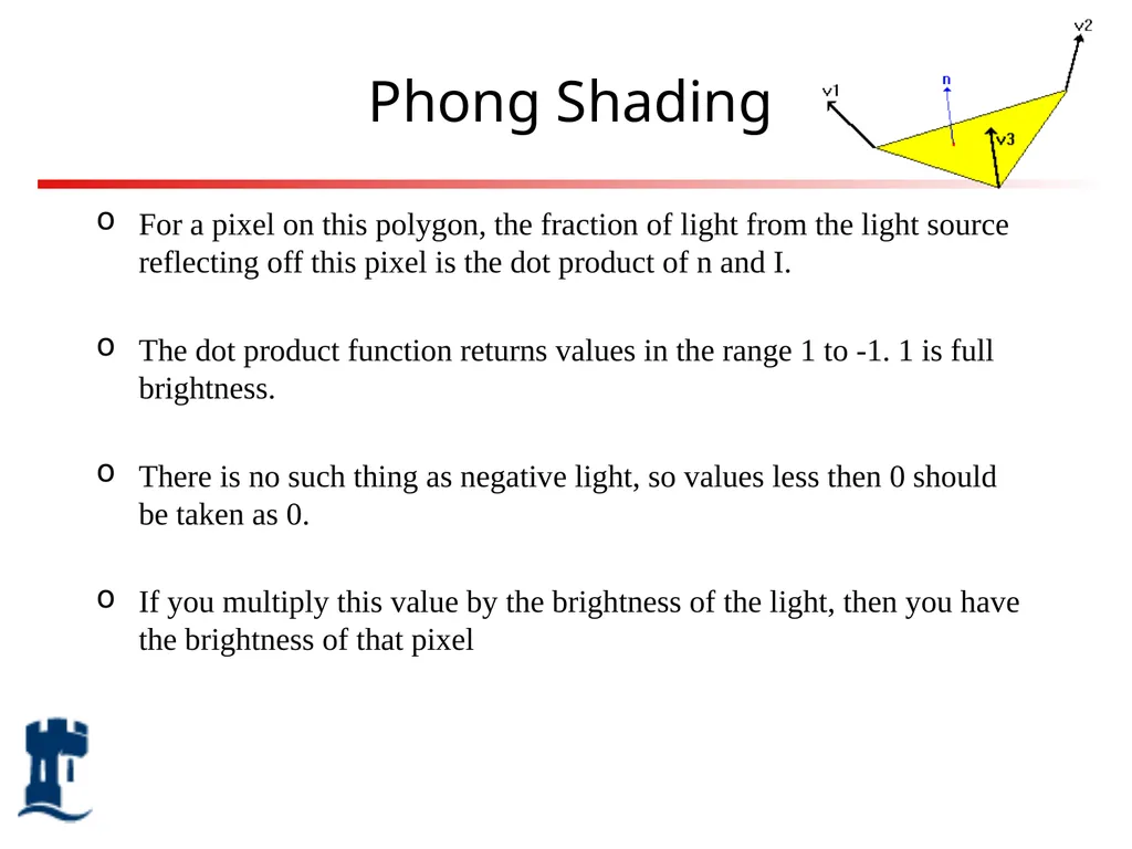 Lighting Rendering Light source Reflection models - slide 42 of 46