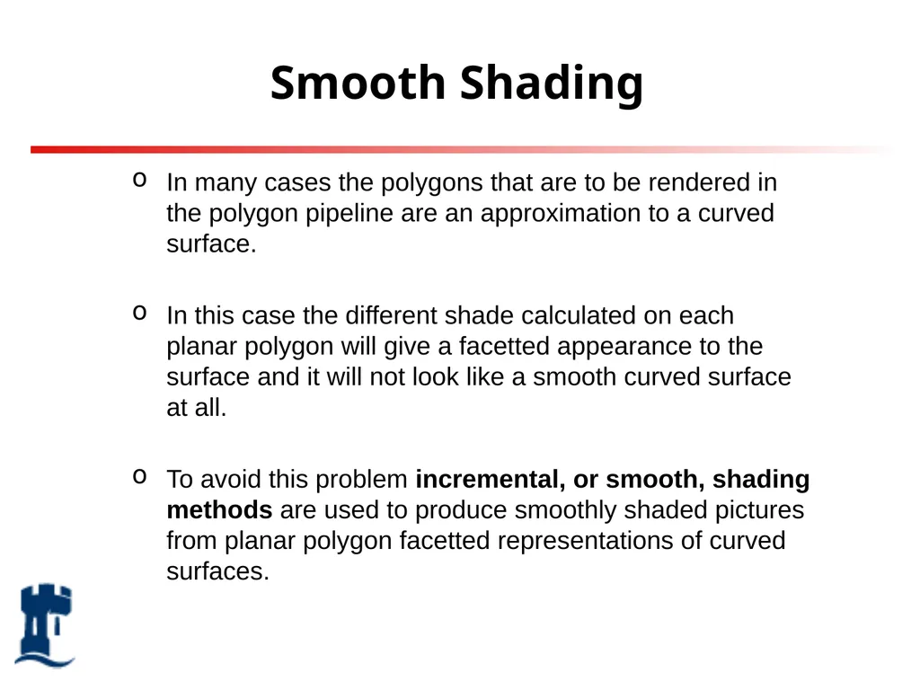 Lighting Rendering Light source Reflection models - slide 30 of 46