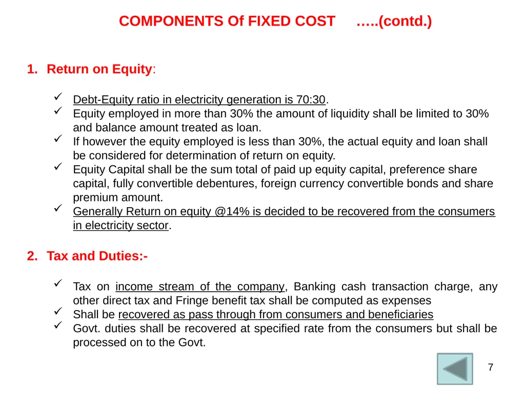 TARIFF OF ELECTRICITY & PRINCIPLE OF ITS - slide 7 of 18