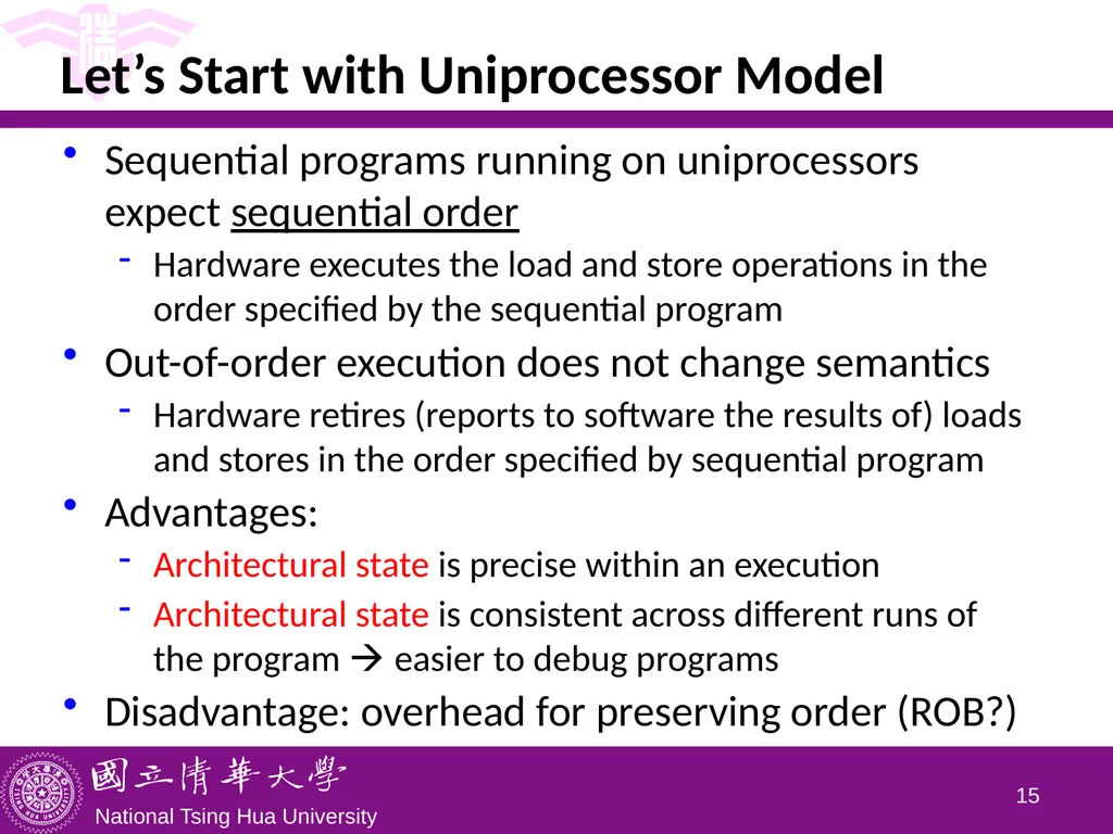 CS5102 High Performance Computer Systems Memory - slide 15 of 36