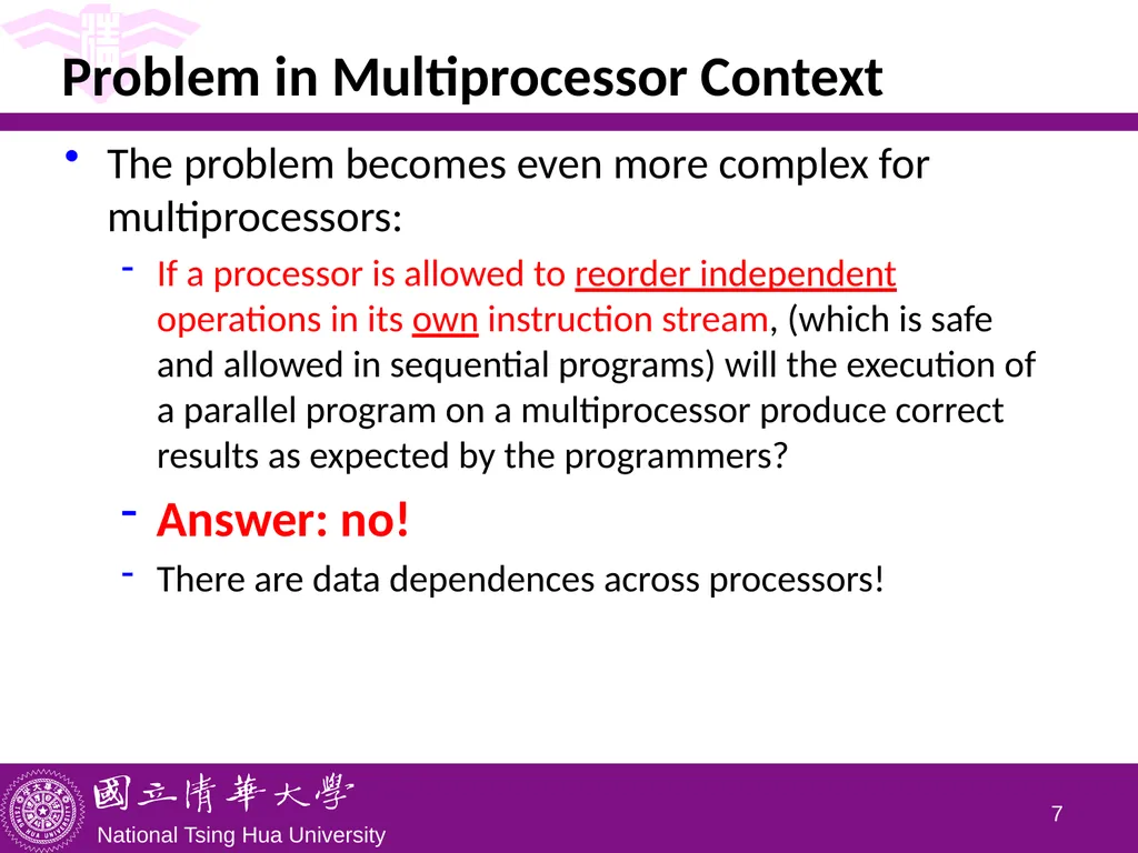 CS5102 High Performance Computer Systems Memory - slide 7 of 36