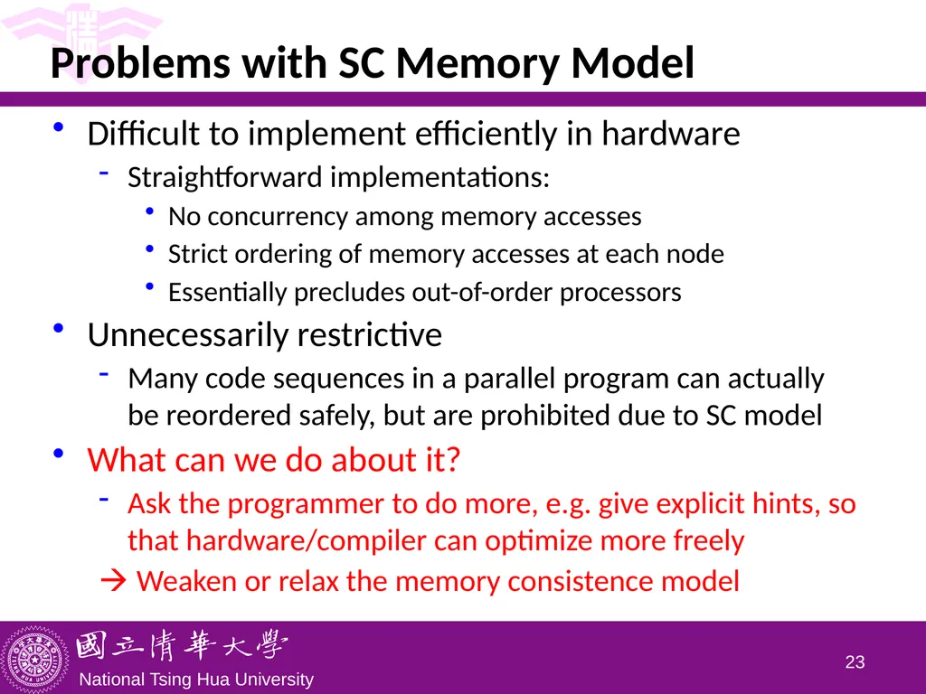 CS5102 High Performance Computer Systems Memory - slide 23 of 36