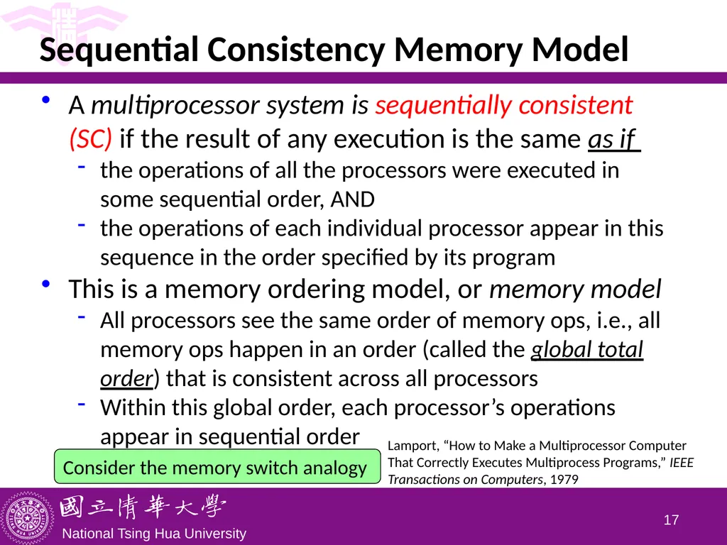 CS5102 High Performance Computer Systems Memory - slide 17 of 36