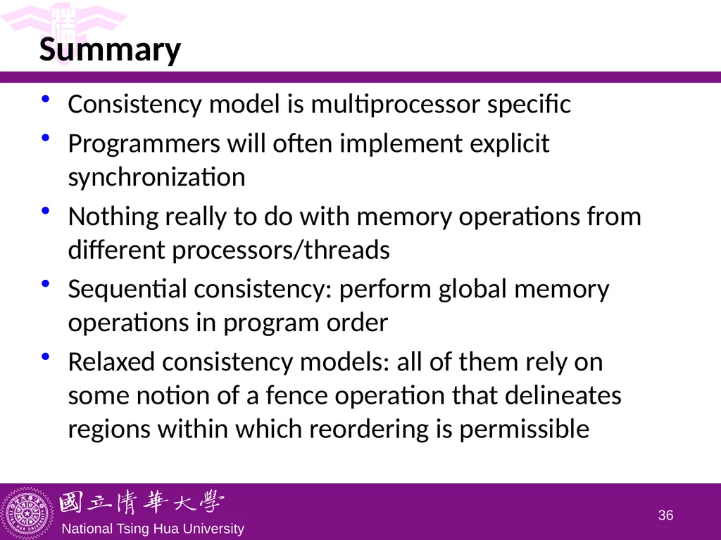 CS5102 High Performance Computer Systems Memory - slide 36 of 36