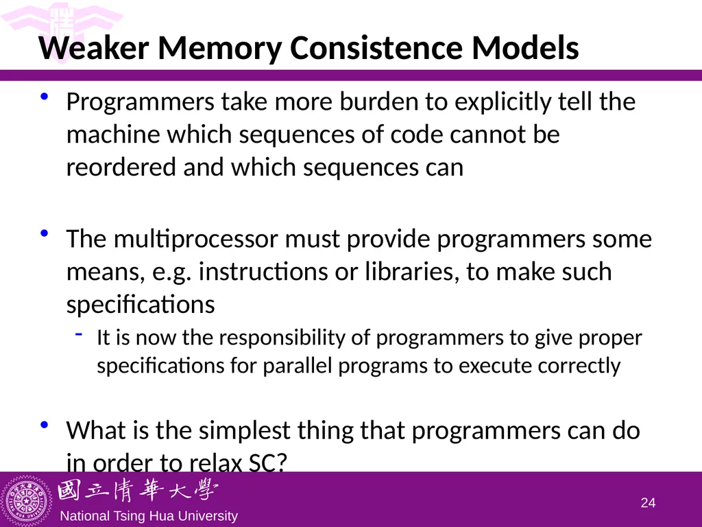 CS5102 High Performance Computer Systems Memory - slide 24 of 36