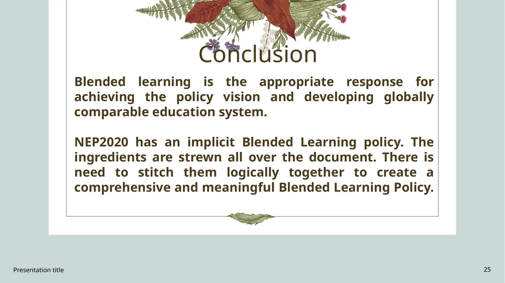 Blended Learning Policy Prof Marmar Mukhopadhyay - slide 25 of 27