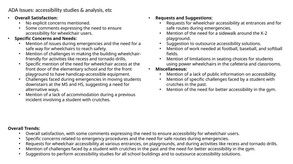 Facilities Input Analysis of form responses - slide 9 of 14