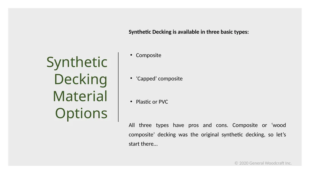 Decking 201: Selecting The Right Decking Material - slide 3 of 22