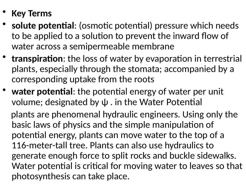 Plant Physiology (6) by Dr. Manal Zbari Transport - slide 2 of 25