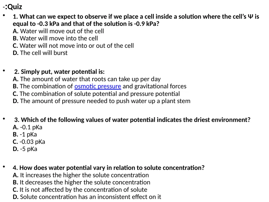Plant Physiology (6) by Dr. Manal Zbari Transport - slide 25 of 25