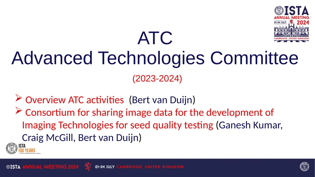 ATC Advanced Technologies Committee (2023-2024) - slide 1 of 10