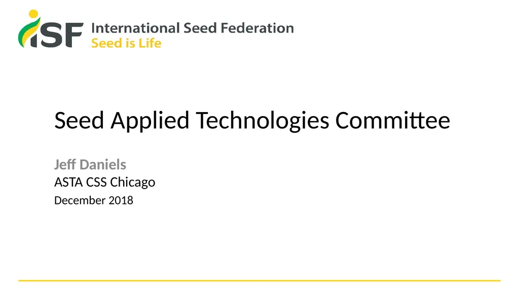 Seed Applied Technologies Committee Jeff Daniels - slide 1 of 8