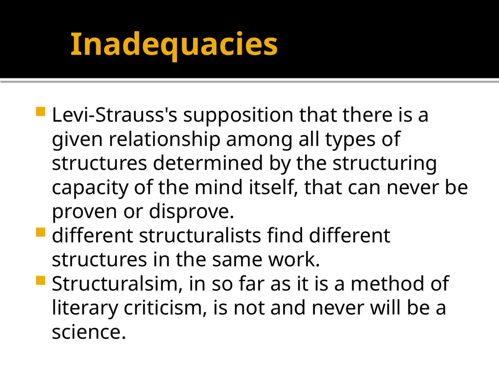 STRUCTURALISM AS A METHOD OF LITERARY CRITICISM. - slide 19 of 23
