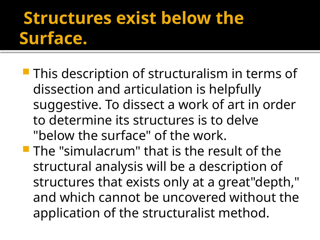 STRUCTURALISM AS A METHOD OF LITERARY CRITICISM. - slide 17 of 23