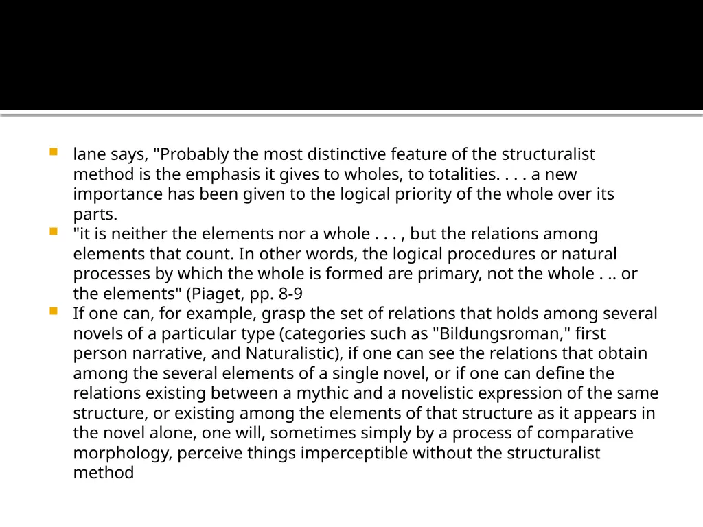 STRUCTURALISM AS A METHOD OF LITERARY CRITICISM. - slide 14 of 23