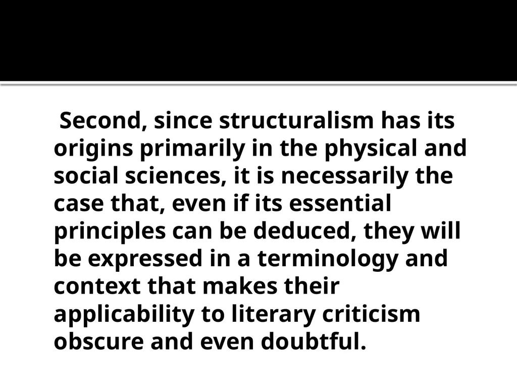 STRUCTURALISM AS A METHOD OF LITERARY CRITICISM. - slide 7 of 23