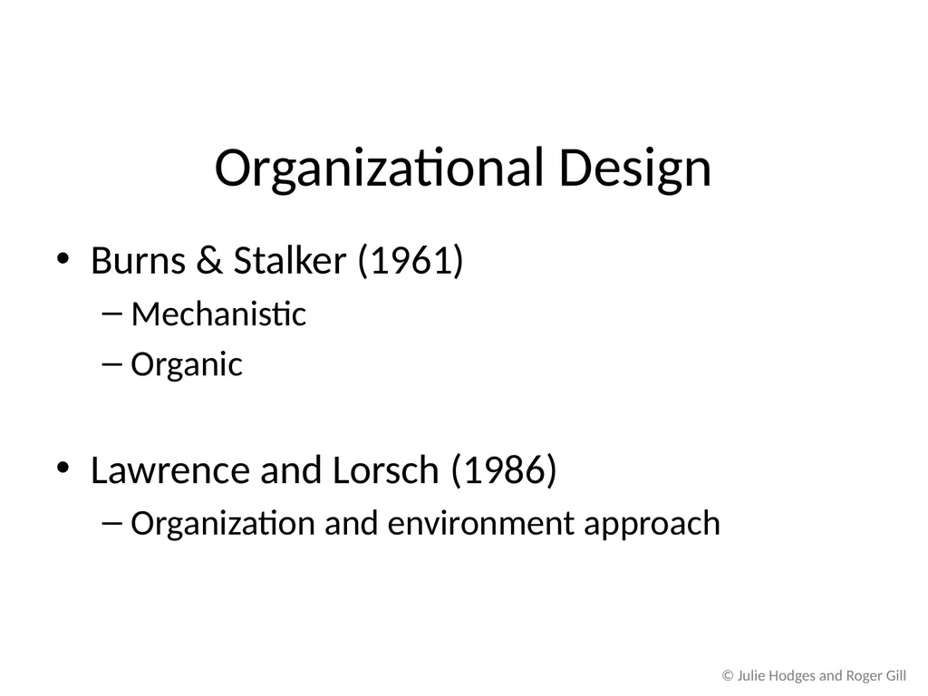 © Julie Hodges and Roger Gill Chapter 9 Changing - slide 7 of 10