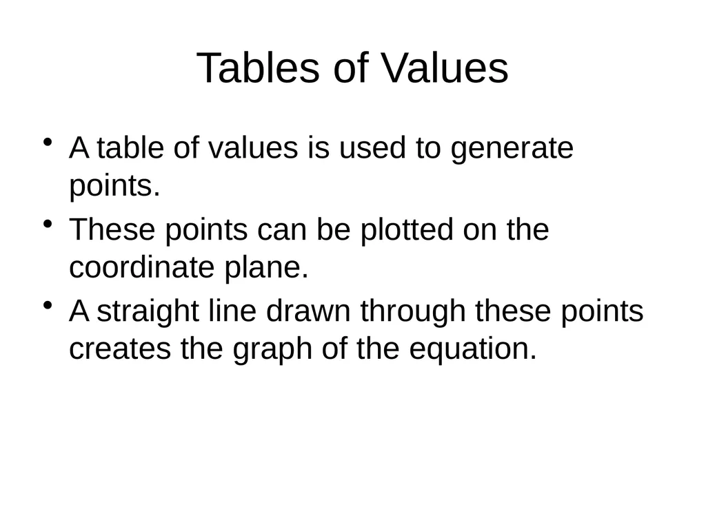 Graphs of Straight Lines How to graph equations - slide 2 of 14