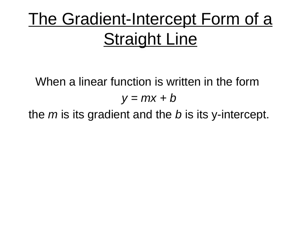 Graphs of Straight Lines How to graph equations - slide 7 of 14
